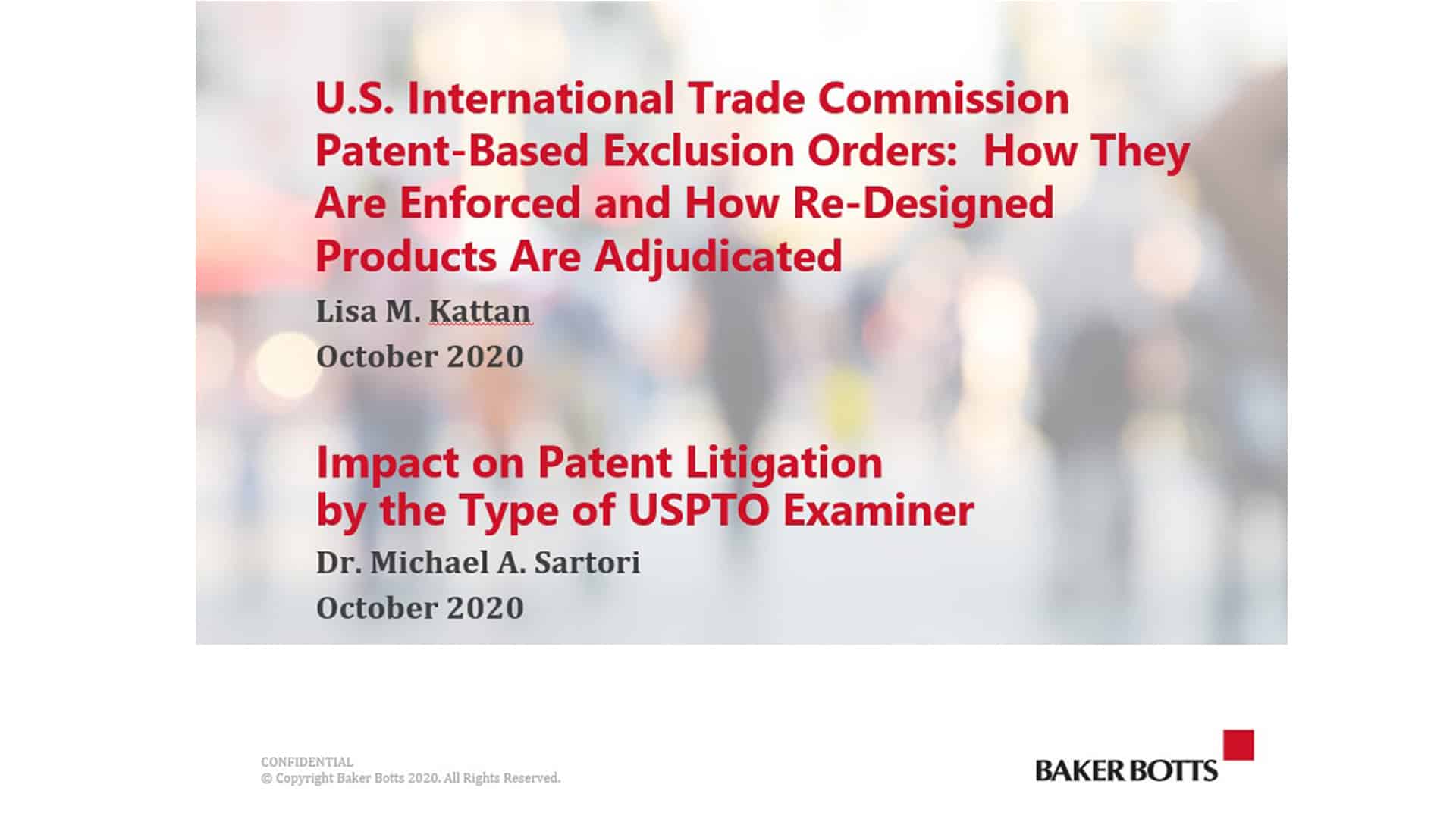 【Webinar資料ダウンロード可】米国の知的財産の専門家による米国特許関連セミナー